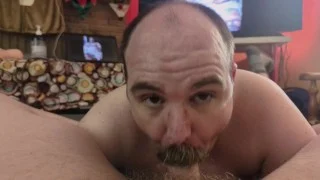 Frosted Mug – Rusty shoots a hot load of cum onto Don’s moustache after being sucked and jerked