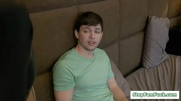A blonde teen asks for cash from her stepbro so she can go to a cosplay event.The guy will give his stepsis cash but she has to suck his cock first.The small tits babe blowjobs and deepthraots his big cock.Then he guy licks and fucks her shaved pussy