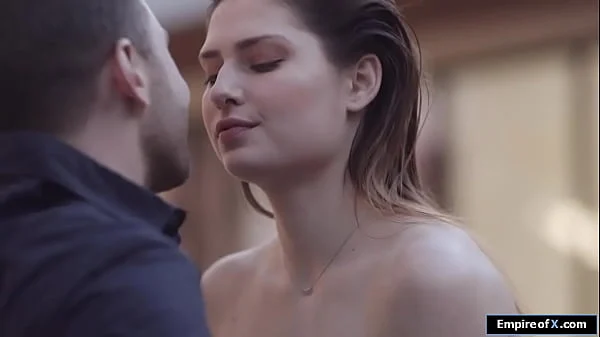 Brunette wife blowjobs then gets fucked by friends husband