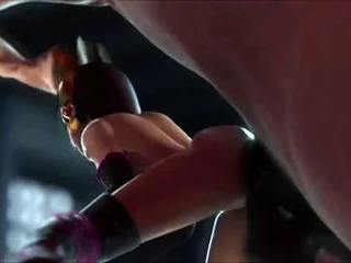 Hot 3D redhead licking a pussy while getting fucked