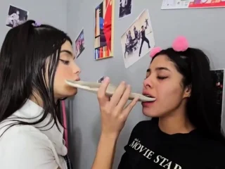Hot brunette lesbians toys and pussy eating