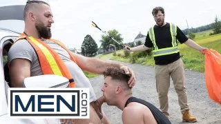 MEN – Trevor Brooks Pulls Over & Pretends To Have A Car Trouble So He Can Fuck With Chuck Conrad
